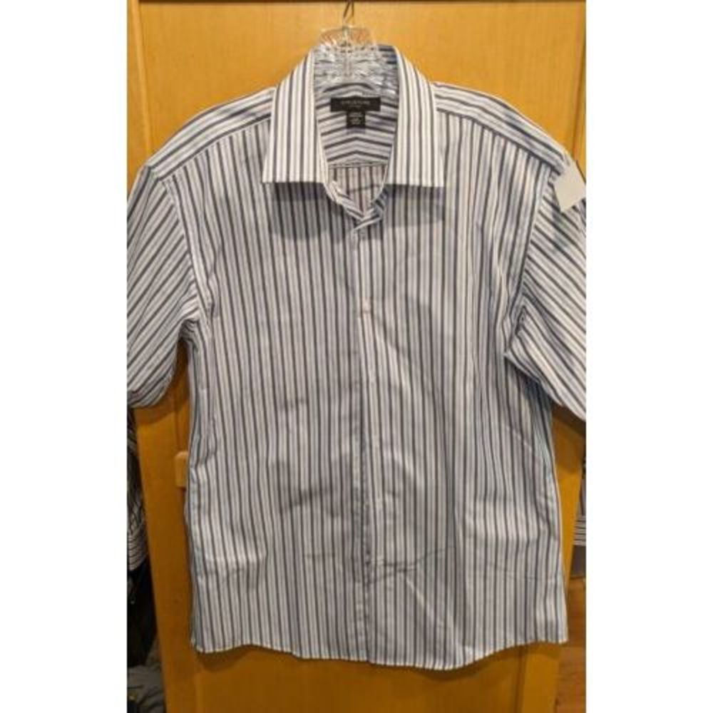 Structure Men Button Down Shirt Long Sleeve Dress Casual 15-15.5+32/33